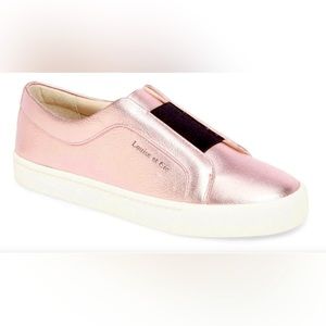 Louise Et Cie Lo Bette Pink Metallic Leather Slip On Sneaker Size 12, Rare size